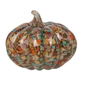 Transpac - Glass Autumn Confetti Pumpkins