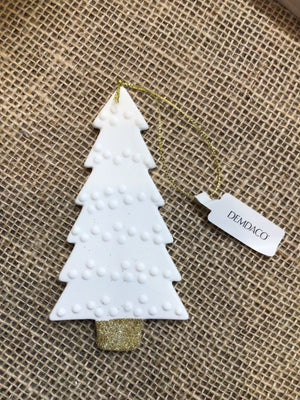 Demdaco - Ceramic Metallic Tree Ornaments