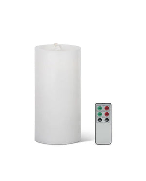 K&K Interiors - LED Wax Pillar Water Candle with Timer & Remote (Assorted)