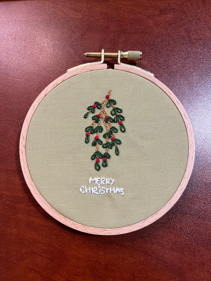 Sass At Home - "Merry Christmas" Embroidery Hoop Art