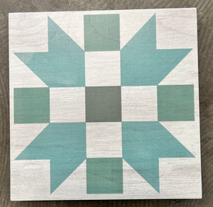 Demdaco - Blue and Green Quilt Wall Art