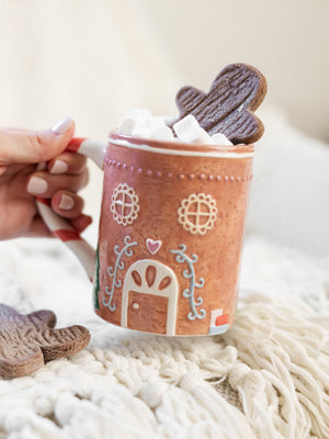 Mary Square - Ceramic Gingerbread House Mug