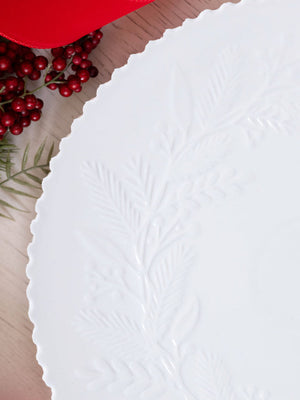 Mary Square - Embossed Wreath Platter