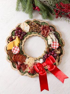 Mary Square - Wood Wreath Board with Bow