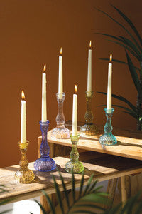 Kalalou - Glass Taper Candle Holders