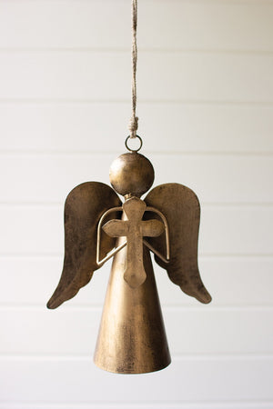 Kalalou - Antique Brass Angel Door Hanger