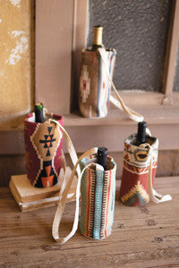 Kalalou - Printed Southwest Wine Bags (assorted designs)