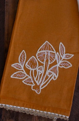 Kalalou - Mushroom Embroidered Tea Towels (Assorted)