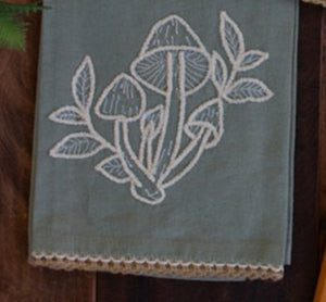 Kalalou - Mushroom Embroidered Tea Towels (Assorted)
