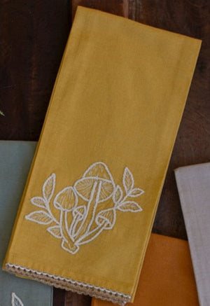 Kalalou - Mushroom Embroidered Tea Towels (Assorted)