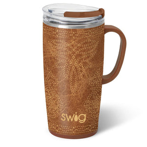 Swig Life - Saddle Stitch Cognac - Travel Mug - (22oz)