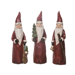 Transpac - Resin Rustic Santa Figurines (Assorted)