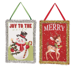 Transpac - Retro Tinsel Ornaments