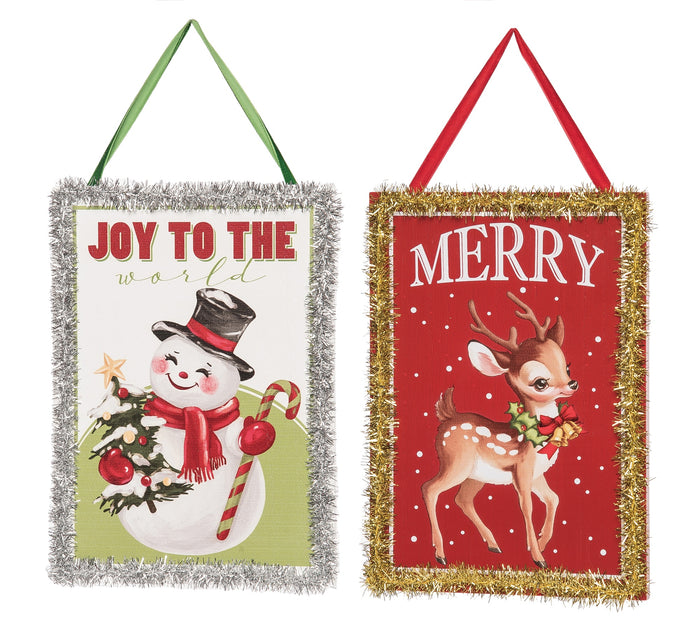 Transpac - Retro Tinsel Ornaments