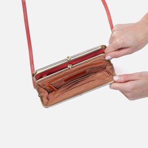 HOBO - Lauren Crossbody in Polished Leather in Cherry Blossom