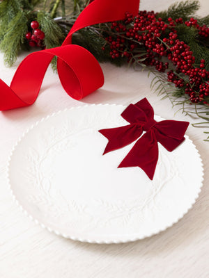 Mary Square - Embossed Wreath Platter