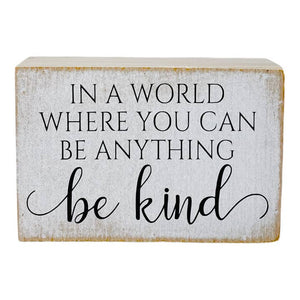 Joshua Jar - Be Kind Farmhouse Sign