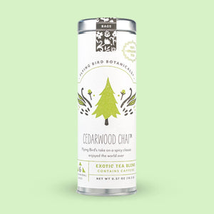 Flying Bird Botanicals - Cedarwood Chai - 6 Tea Bag Tin