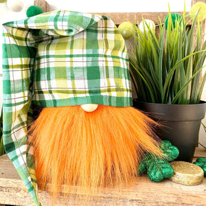 Kate + Em - Slouchy St. Patrick's Plaid Red Gnome Boy