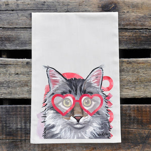 Hippie Hound Studios - Valentine's Day Animal Flour Sack Towels