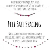 Matthew + Mae Felt Spring Garland Decor - Bright Color Felt Balls