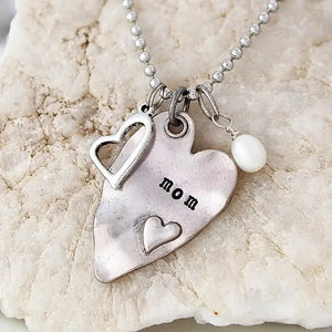 Jennifer Dahl Designs LLC - Mom Heart Necklace