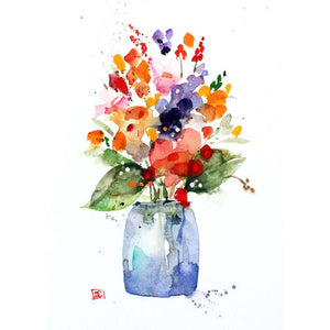 5 X 7" Greeting Card 'Flower Vase'