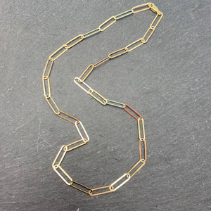 Elizabeth Jewelry - Gold Vermeil Paperclip Chain Necklace