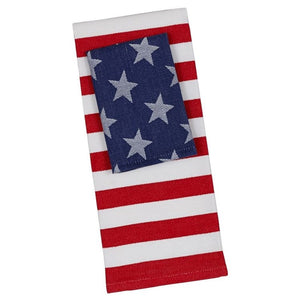 Design Imports - Stars & Stripes Dishtowel and Dishcloth Set of 2