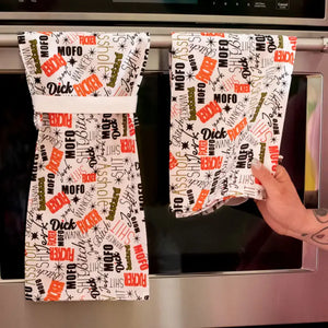 Twisted Wares - Sweary Words Pattern Kitchen Towel