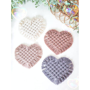 Caught In a Knot Co. - Assorted Macrame Heart Coasters