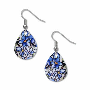 David Howell & Company - Tiffany Stained Glass Clematis Earrings