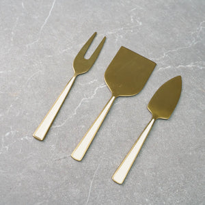 India Handicrafts - Gold Cheese Set