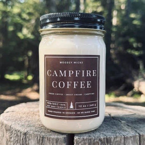 Woodsy Wicks - Campfire Coffee Candle 12oz.