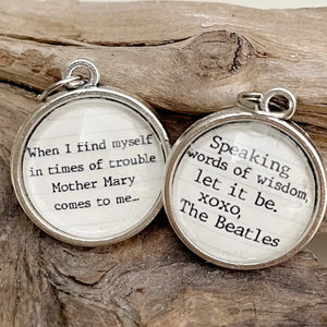 Jennifer Dahl Designs LLC - "Let It Be" XO Double Sided Round Charm