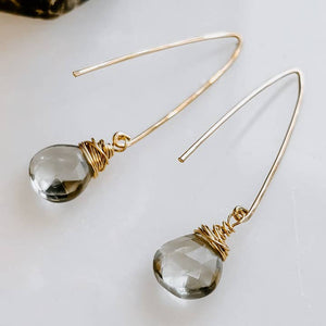 Derive Jewelry - Mystic Green Amethyst Threader Earrings