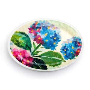 Demdaco - Hydrangea Ajisai Large Melamine Oval Platter