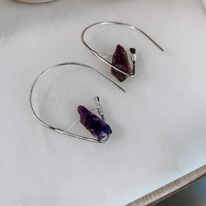 Derive Jewelry - Amethyst Threader Earrings