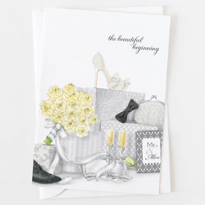 Ann Scott Design - The Beautiful Beginning Wedding Greeting Card
