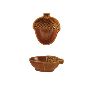 Creative Co-Op - Stoneware Acorn Shaped Dish