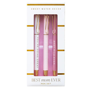 Sweet Water Decor - Best Mom Ever Metal Pen Set