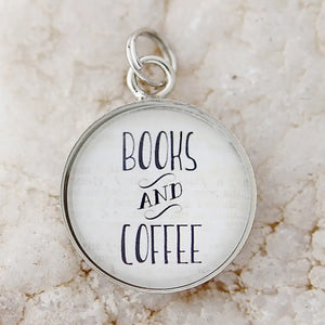 Jennifer Dahl Designs LLC - Book & Coffee Round Charm - Solid Edge