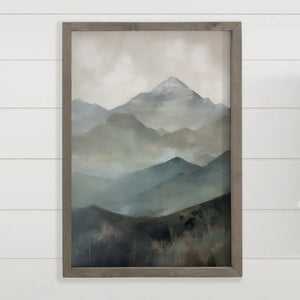 Hangout Home - Mountains in Shades of Gray Canvas Art