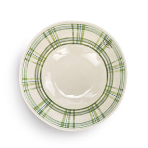 Demdaco - Green Plaid Large Melamine Serve Bowl