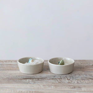 Creative Co-Op - Hand-Painted Stoneware Dish with either Frog or Fish Inside