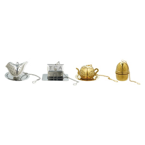 Creative Co-Op - Stainless Steel Shaped Loose Tea Infuser with Dish (Assorted Styles Sold Separately)