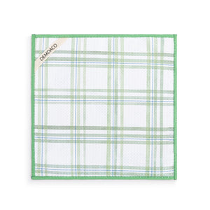 Demdaco - Green Plaid Absorbent 2-Sided Dishcloth