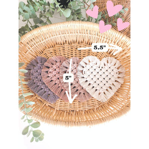 Caught In a Knot Co. - Assorted Macrame Heart Coasters