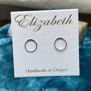 Elizabeth Jewelry - Small Sterling Circle Post Earrings