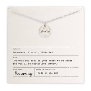 Becoming Jewelry - Sterling Silver or 14k Gold Fill Ecouragment Necklaces (Assorted)